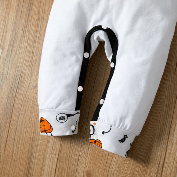 Halloween Pumpkin Jumpsuit Romper w/Hat 6-9 mos NEW - Picture 4 of 4